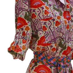 Robe Chemise Imprimé fleurs multicolores