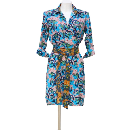 copy of Robe Chemise Imprimé Vert Emeraude