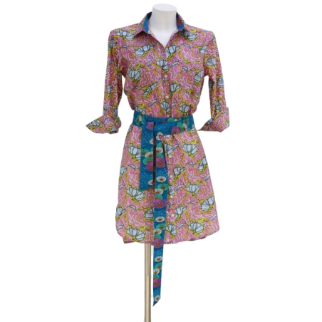 Robe Chemise Imprimé floral mauve