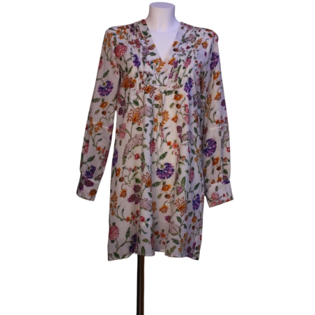 Robe Evasée Fleurs Multicolores