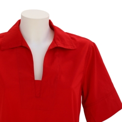 Robe Manches Courtes Rouge