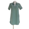 Robe Manches Courtes Vert Sauge